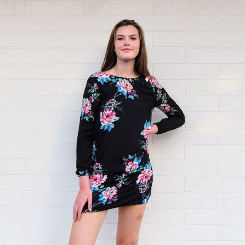 Black Floral Dress